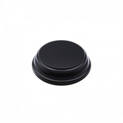 Socle en Bois Rond Ouvragé 5 cm - Noir