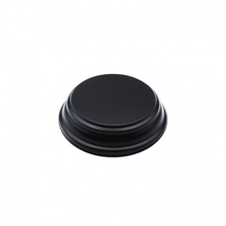 Socle en Bois Rond Ouvragé 5 cm - Noir
