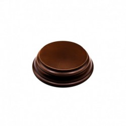 Socle en Bois Rond Ouvragé 5x5 cm - Noisette