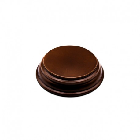 Socle en Bois Rond Ouvragé 5x5 cm - Noisette