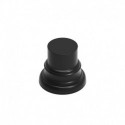 Socle en Bois Cylindre Ouvragé 3,5 cm - Noir
