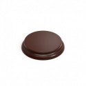 Socle en Bois Rond Ouvragé 10 cm - Brun Noisette