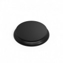 Socle en Bois Rond Ouvragé 130mm - Noir