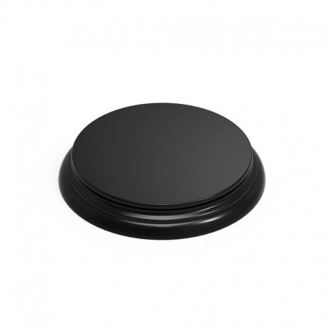 Socle en Bois Rond Ouvragé 160mm - Noir