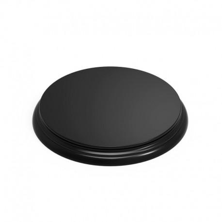 Socle en Bois Rond Ouvragé 180x18 mm - Noir