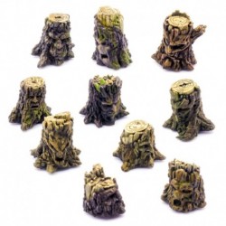 Pétites Souches d'Arbres Enchantées