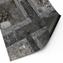 Tapis néoprène 44x60" Ground Zero District avec zones de déploiement