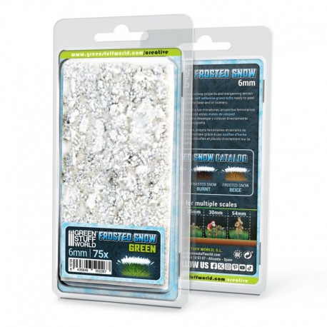 Touffes de Buissons - 6mm - Neige - VERT