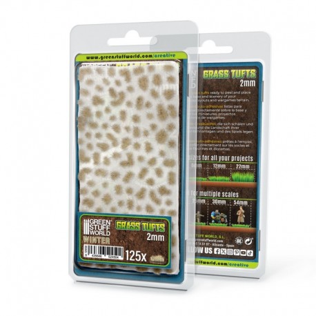 Touffes d'herbe - Tuft 2 mm - Blanc Hiver