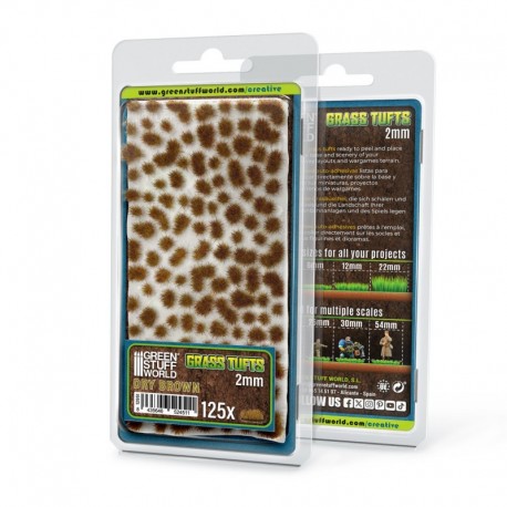 Touffes d'herbe - Tuft 2 mm - Brun Sec