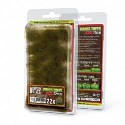 Touffes d'herbe XXL - 22mm - Auto-Adhésif - VERT SEC