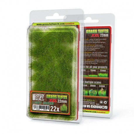 Touffes d'herbe XXL - 22mm - Auto-Adhésif - VERT CLAIR