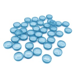 Gemmes en plastique 12mm - Bleu clair