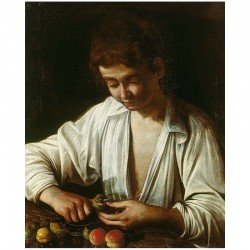 GARCON PELANT UN FRUIT 1/2 ronde bosse