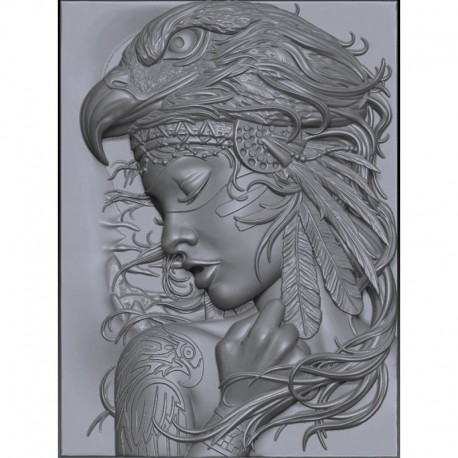 TATOO GIRL ( 1/2 ronde bosse )