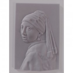 Jeune fille à la perle 1/2 de ronde bosse