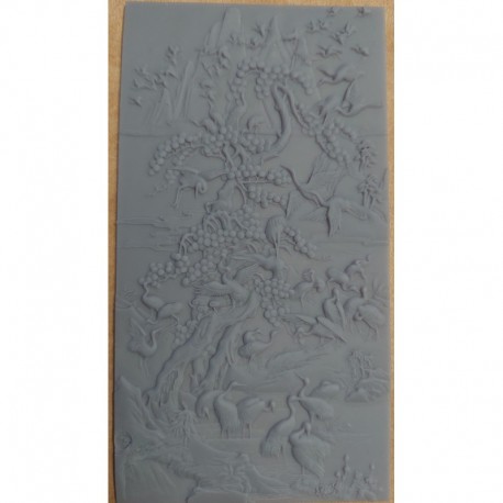 Style ESTAMPE JAPONAISE "LES GRUES"